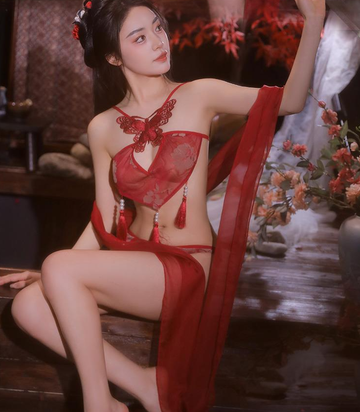 Ancient style bellyband sexy lingerie set