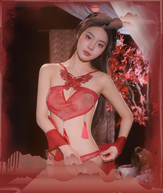Ancient style bellyband sexy lingerie set