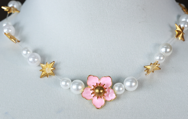 Pink Sakura Cloud Goddess Cosplay Princess Dress Set