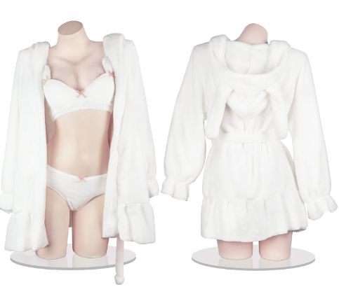 Plush White Rabbit Cute Lingerie Set