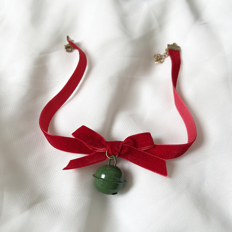 Bow Velvet Cat Bell Chocker