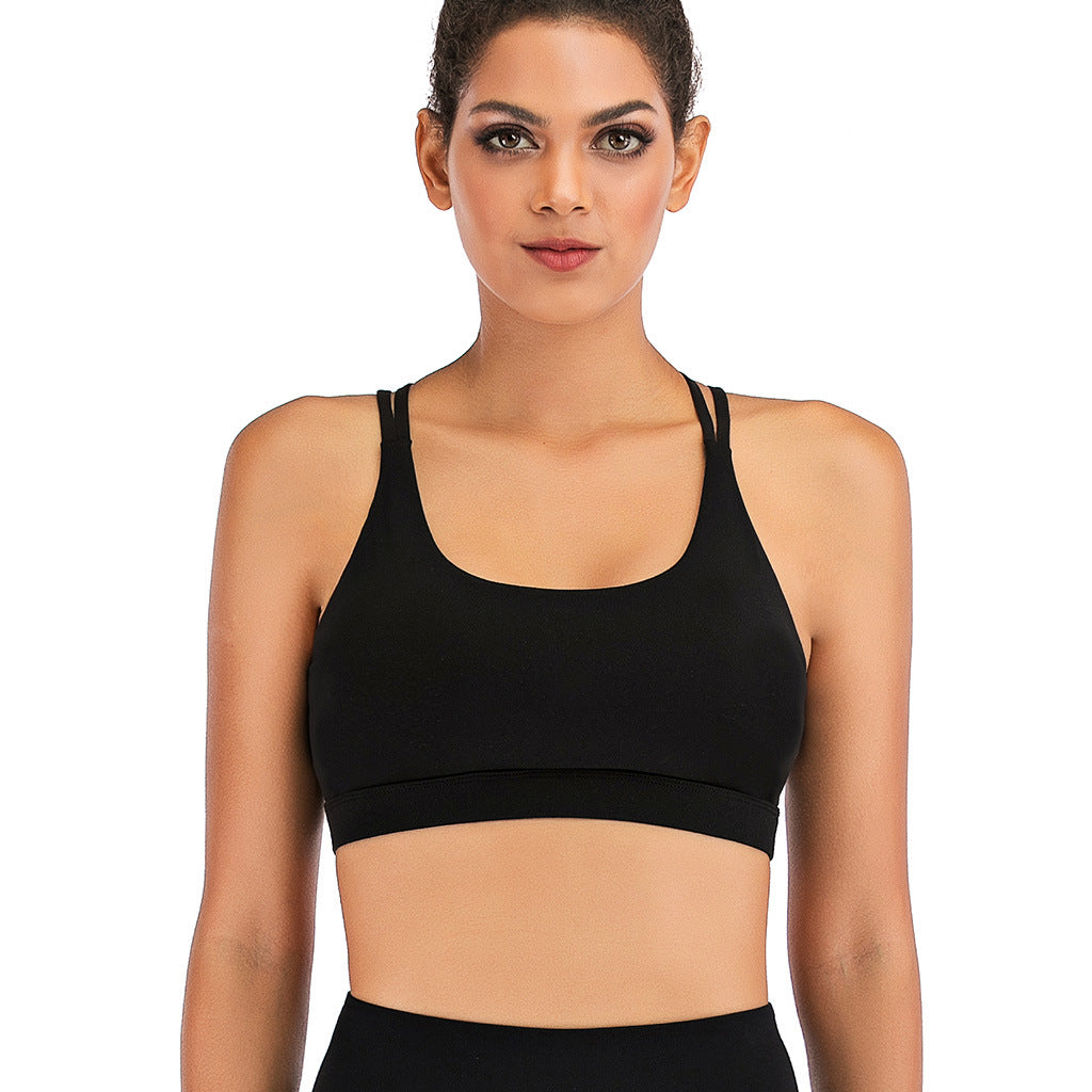 Arched Cutout Back Fitness Sports Bra