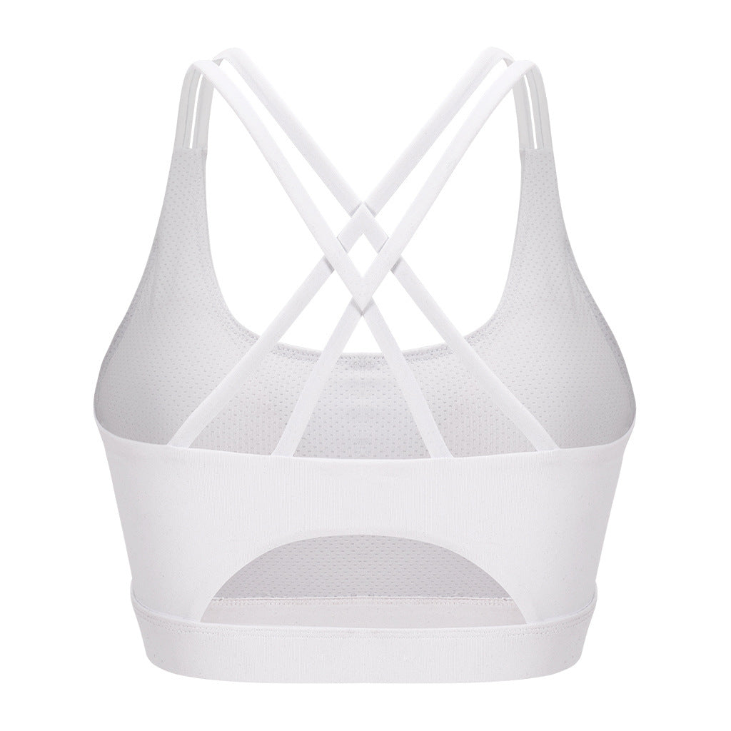 Arched Cutout Back Fitness Sports Bra