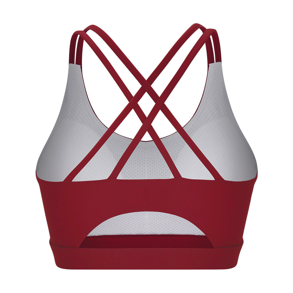 Arched Cutout Back Fitness Sports Bra