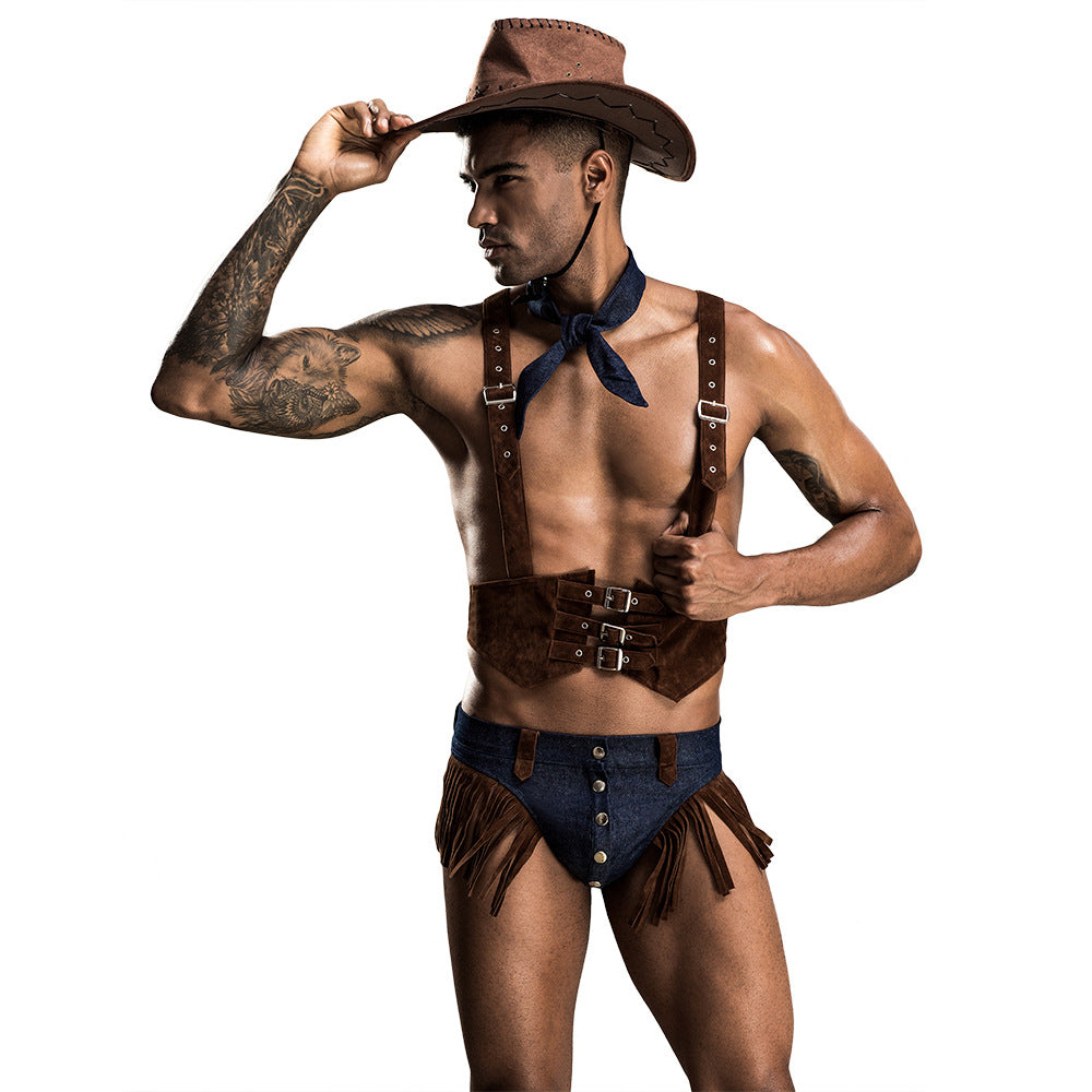 Men's Lingerie Role Playing Cowboy Sexy Lingerie Costume
