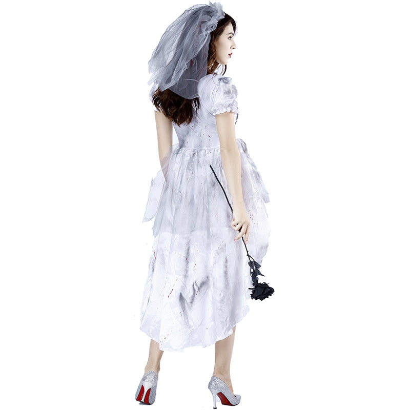 New Vampire Evil Ghost Bride Halloween Costume