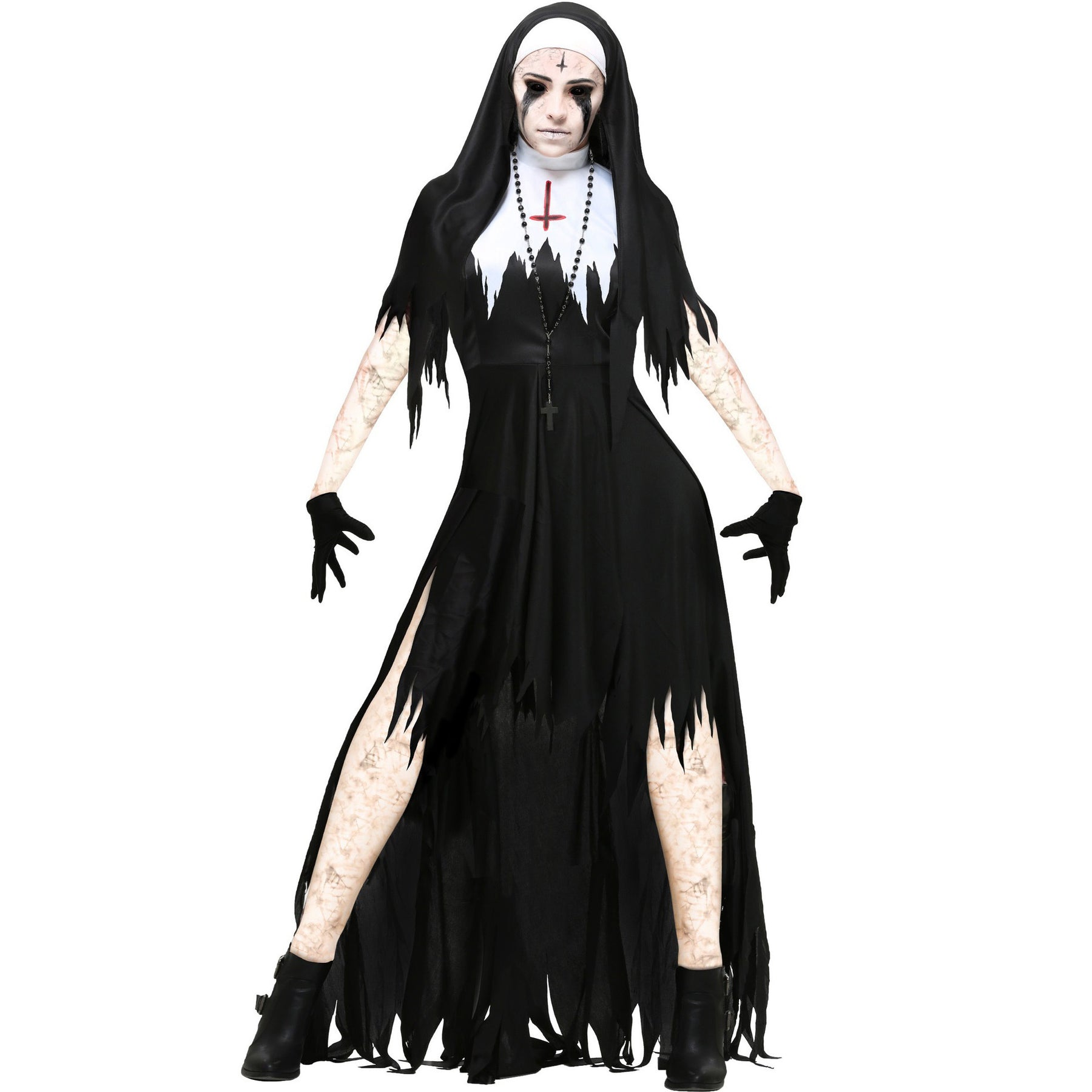 Halloween Nun Costume Cosplay Vampire Demon Costume