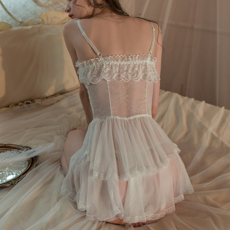 New Sexy Tulle Sling Skirt Mesh Nightdress Chemise