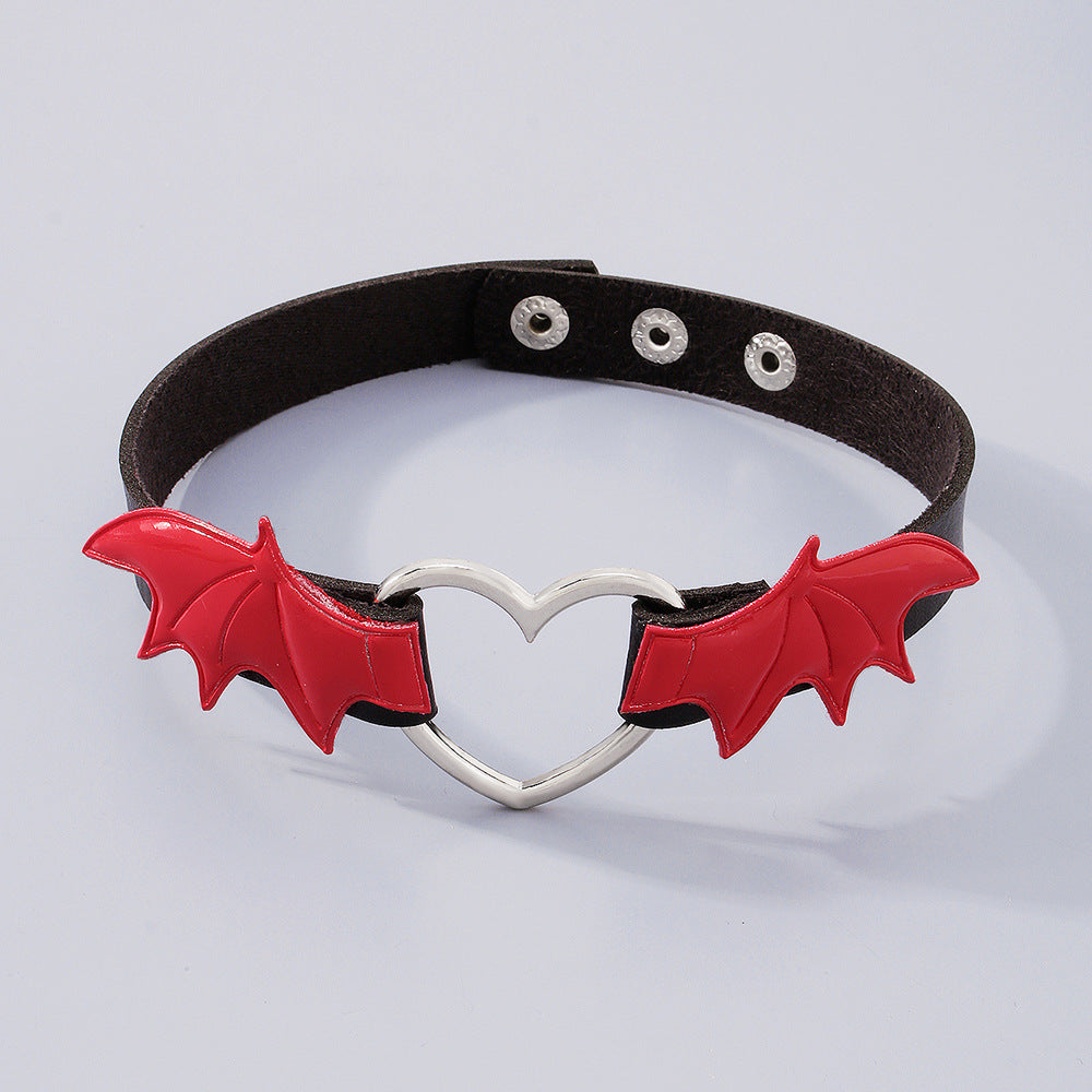 Punk Vampire Choker Love Wings