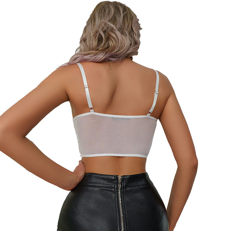 Allover Lace Deep V Embroidery Sexy Corset