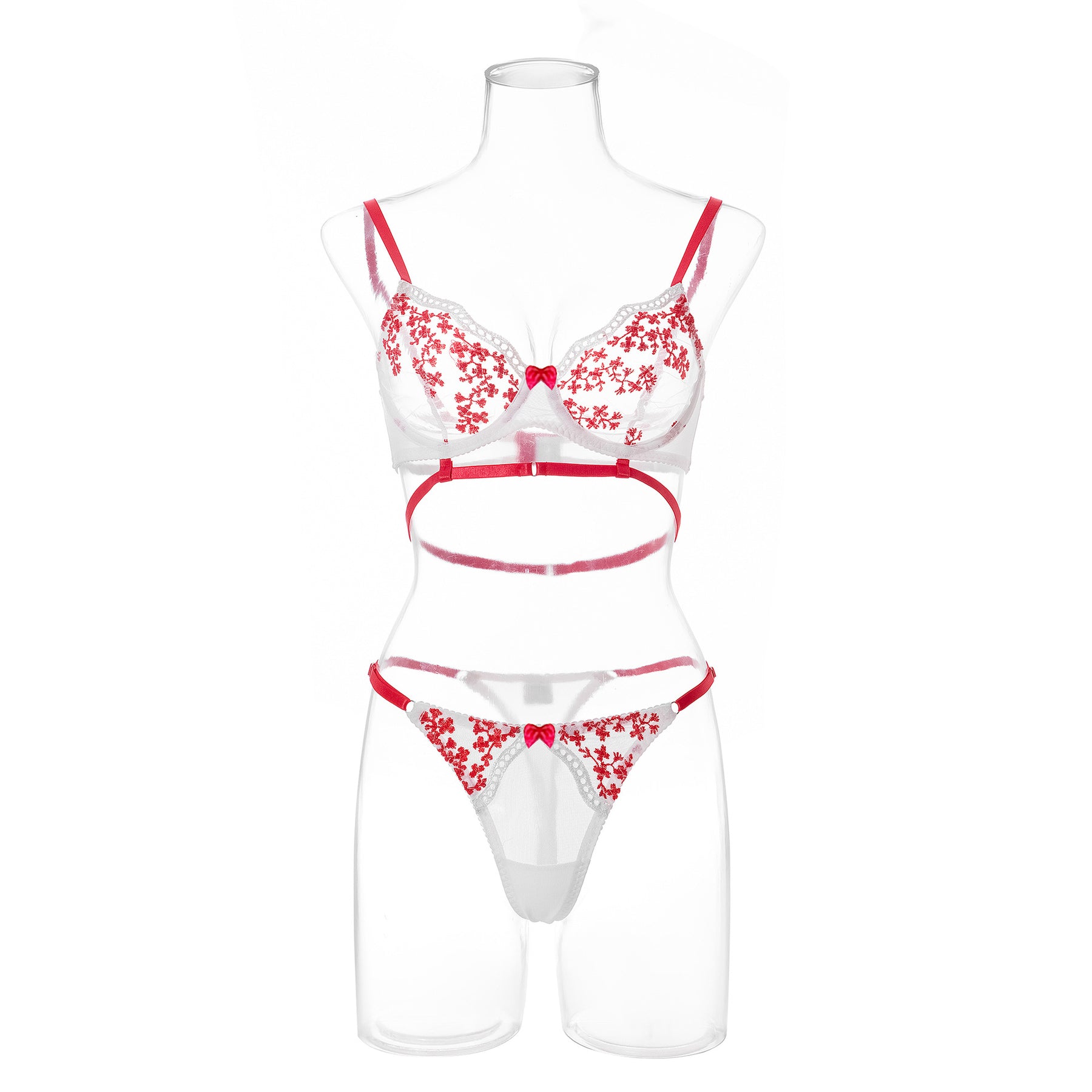 Sexy Floral Embroidered Lingerie Bra Sexy Set