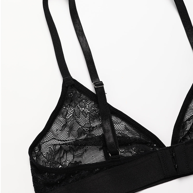 Sexy Lace Ultra-Thin Transparent Sexy Lingerie Set