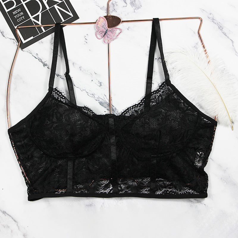 Allover Lace Deep V Embroidery Sexy Corset