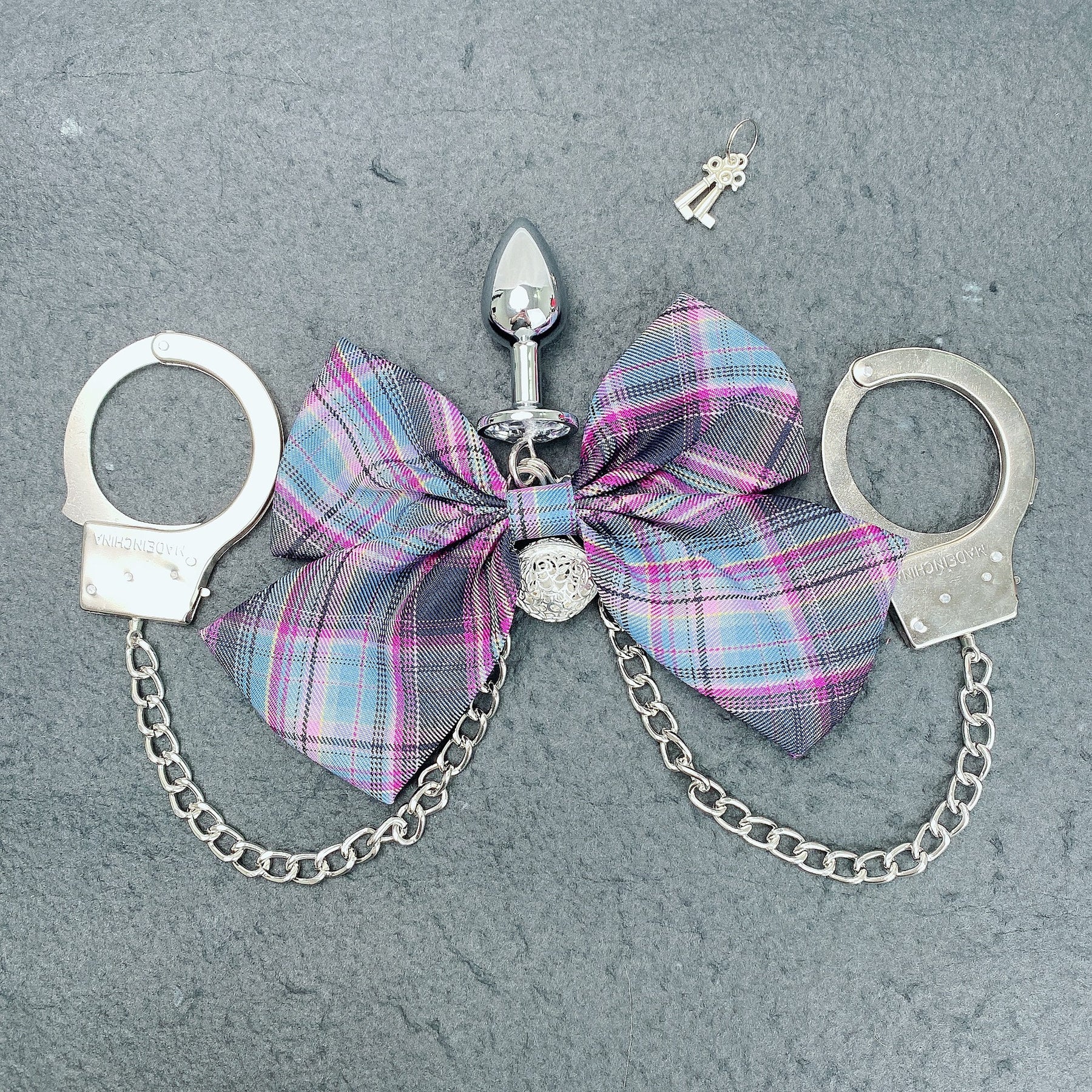Metal Chains SM Bandage Bow Handcuffs Bandage Set