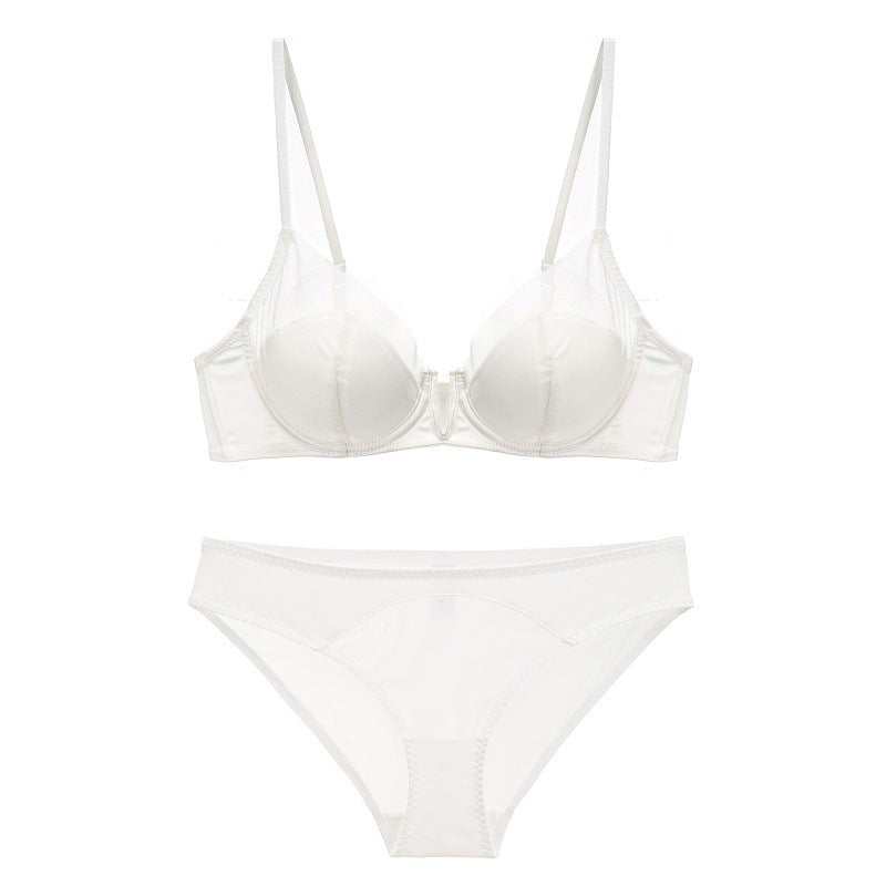 New Sexy Lingerie Thin Lace Deep V Bralette Set