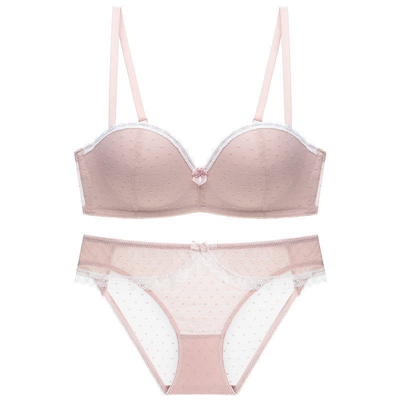 Sexy Lace Polka Dot Sexy Bralette Set