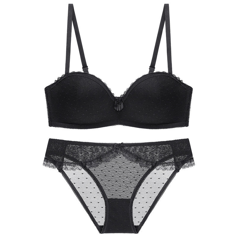 Sexy Lace Polka Dot Sexy Bralette Set
