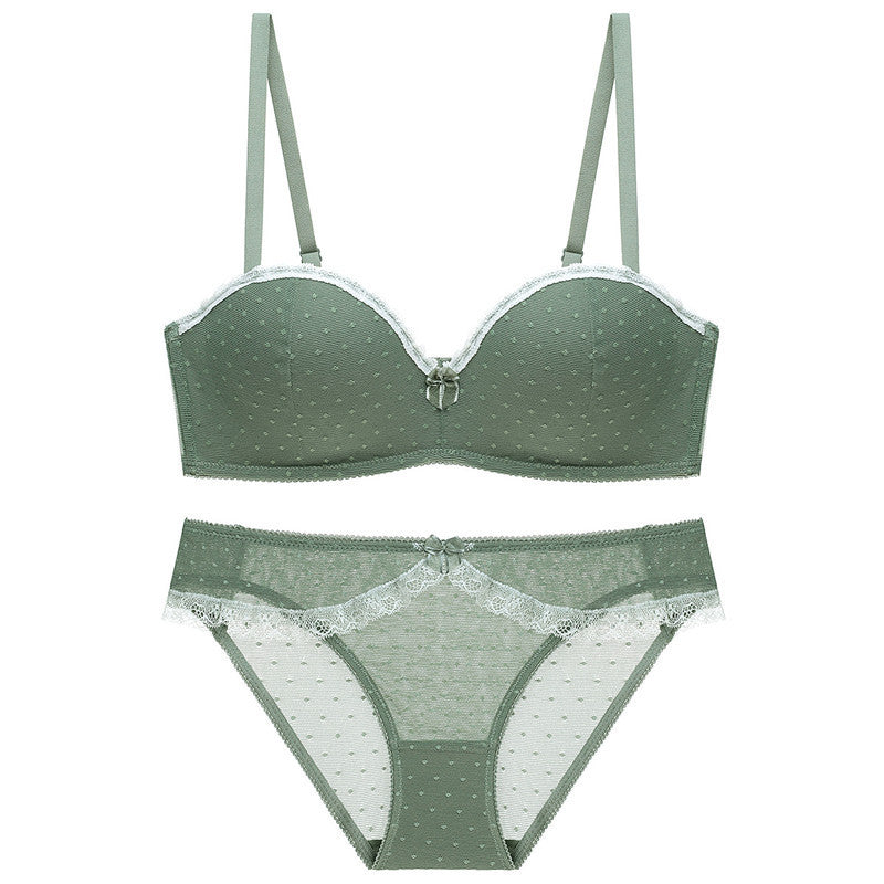 Sexy Lace Polka Dot Sexy Bralette Set