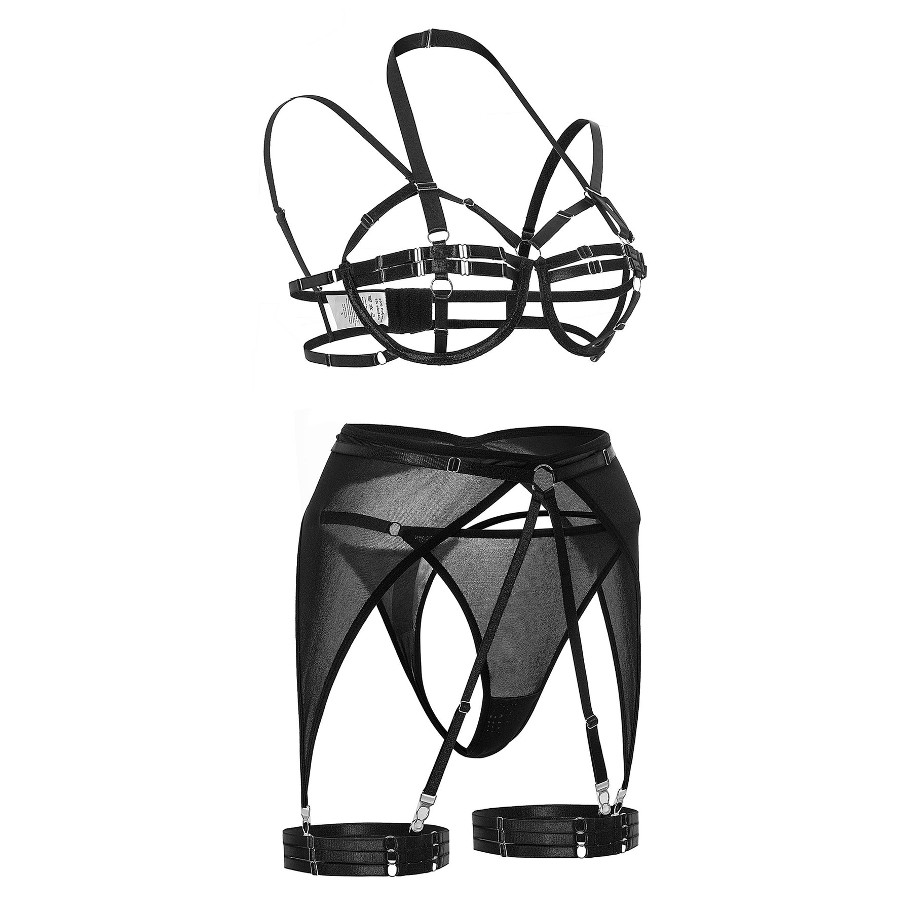 Open Brust Strappy Bandage Sexy Lingerie Set