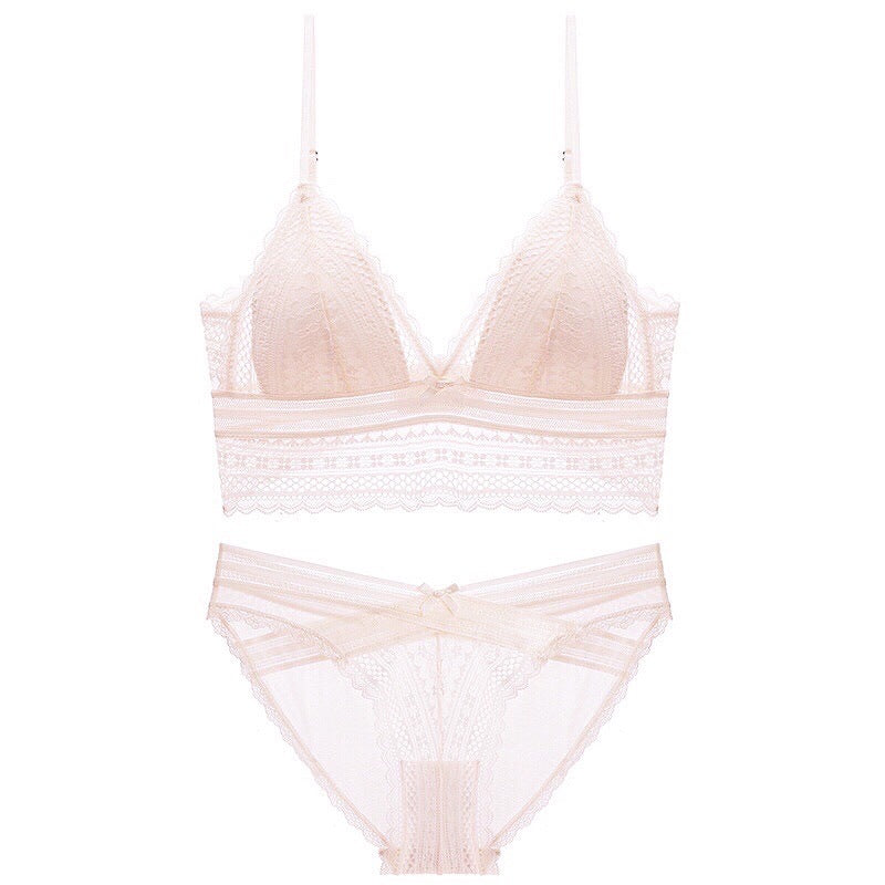 Sexy Lingerie Backless Lace Bra Lingerie Set