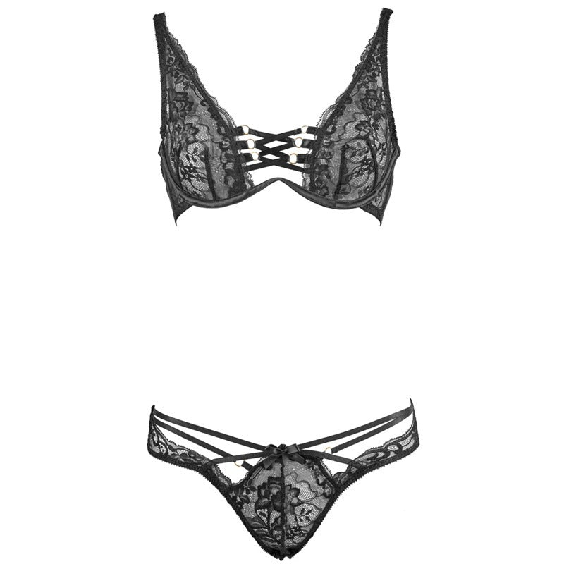 Ultra-Thin See-Through Mesh Sexy Bralette Set