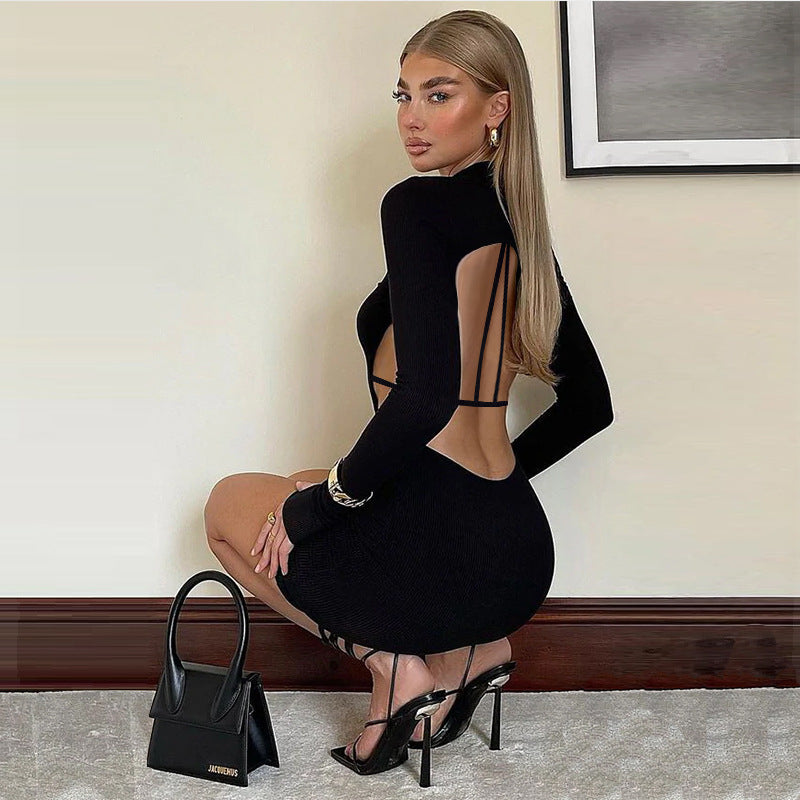 Sexy Club Wear Waistless Backpack Hip Dress L / Black Sexy Club Wear Waistless Backpack Hip Dress L / Black