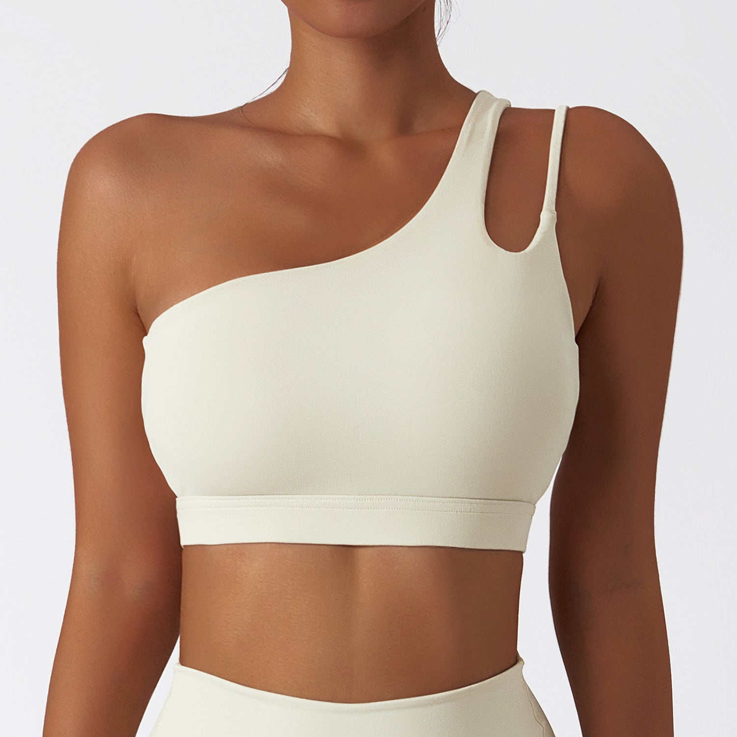 Sports Bra One Shoulder Strap Yoga Underwear