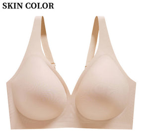 Seamless Wireless Deep V Full Coverage Soft Nylon Comfort Bra