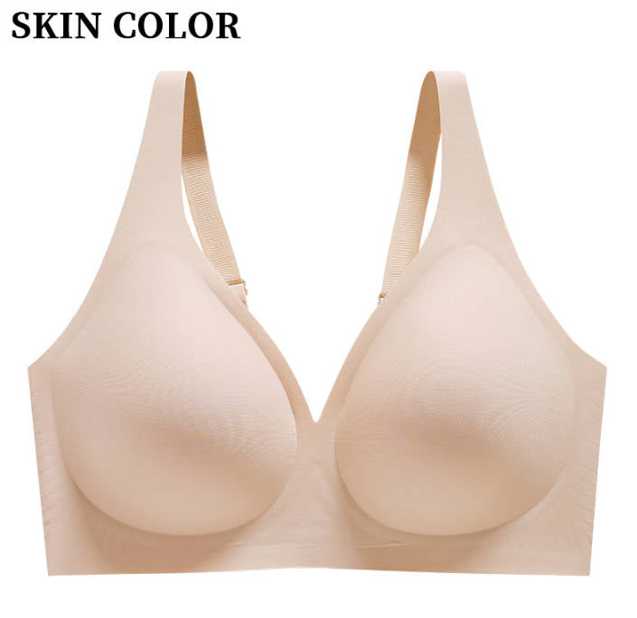 Seamless Wireless Deep V Full Coverage Soft Nylon Comfort Bra
