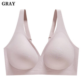 Seamless Wireless Deep V Full Coverage Soft Nylon Comfort Bra
