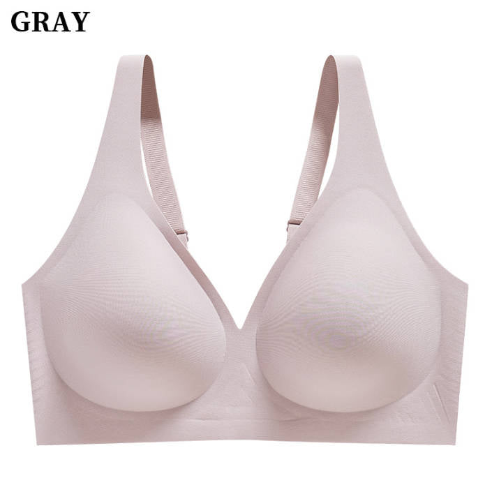 Seamless Wireless Deep V Full Coverage Soft Nylon Comfort Bra
