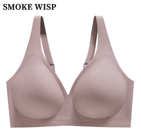 Seamless Wireless Deep V Full Coverage Soft Nylon Comfort Bra