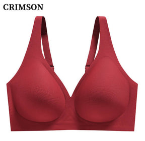 Seamless Wireless Deep V Full Coverage Soft Nylon Comfort Bra