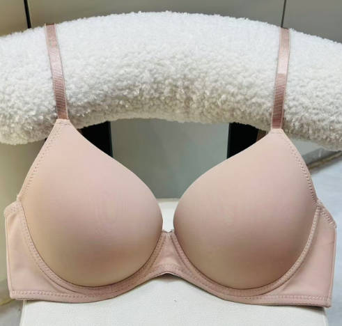 3/4 Cup Seamless Smooth Women Bra, Thin Shoulder Straps, Breathable Support Bra, Push‑Up Anti‑Sagging Brassiere