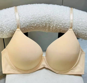 3/4 Cup Seamless Smooth Women Bra, Thin Shoulder Straps, Breathable Support Bra, Push‑Up Anti‑Sagging Brassiere