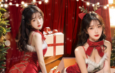 Christmas antlers cute sexy lingerie set