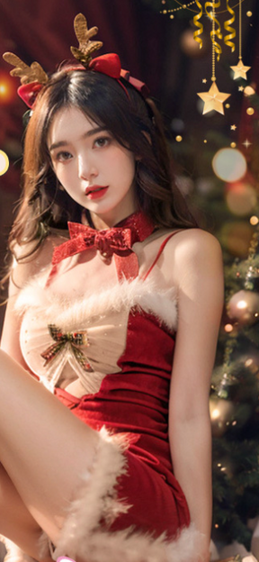 Christmas antlers cute sexy lingerie set