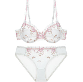 Plus Size Thin Underwired Lace Comfort Bralette Set