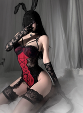 Bunny girl cosplay sexy suspender jumpsuit uniform set