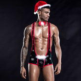 Christmas-Themed Sexy Men’s Cosplay Bodysuit