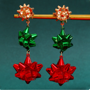 Vintage Metal Floral Drop Earrings