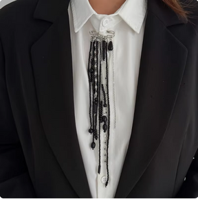 Vintage Tassel Beaded Brooch