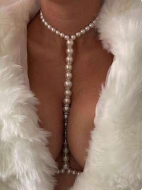 Pearl Chest Chain Necklace