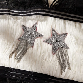 Rhinestone Star Tassel Nipple Pasties
