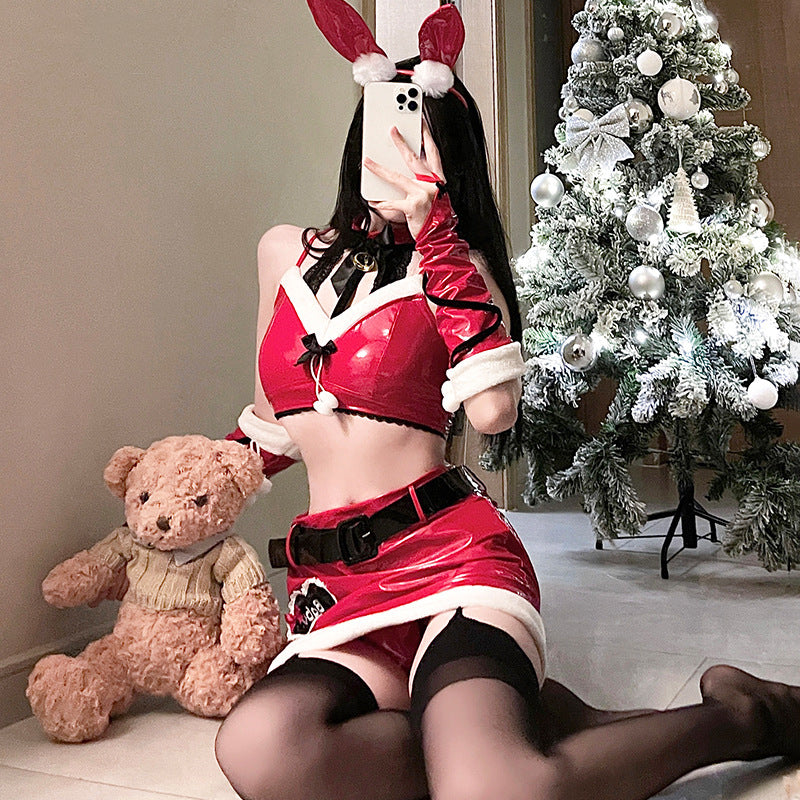 Christmas Patent Leather Bunny Costume