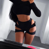 Sexy High Waist Cut Out Shorts