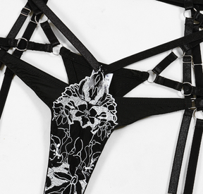 Heavy Embroidery Lace Hollow Sexy Lingerie Set