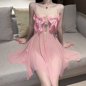 Three-point Bow French Nightdress