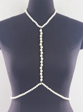 Pearl Chest Chain Necklace