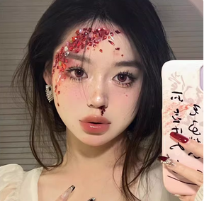 Tear-Shaped Holiday Face Gems